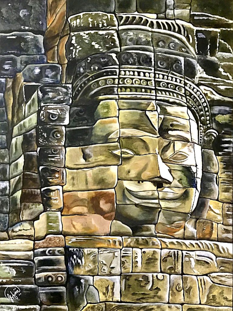 Smiling Face of Bayon Temple
